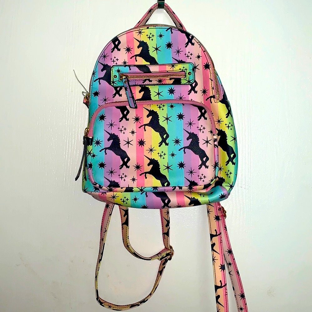 Under One Sky Rainbow Pom Unicorn Backpack